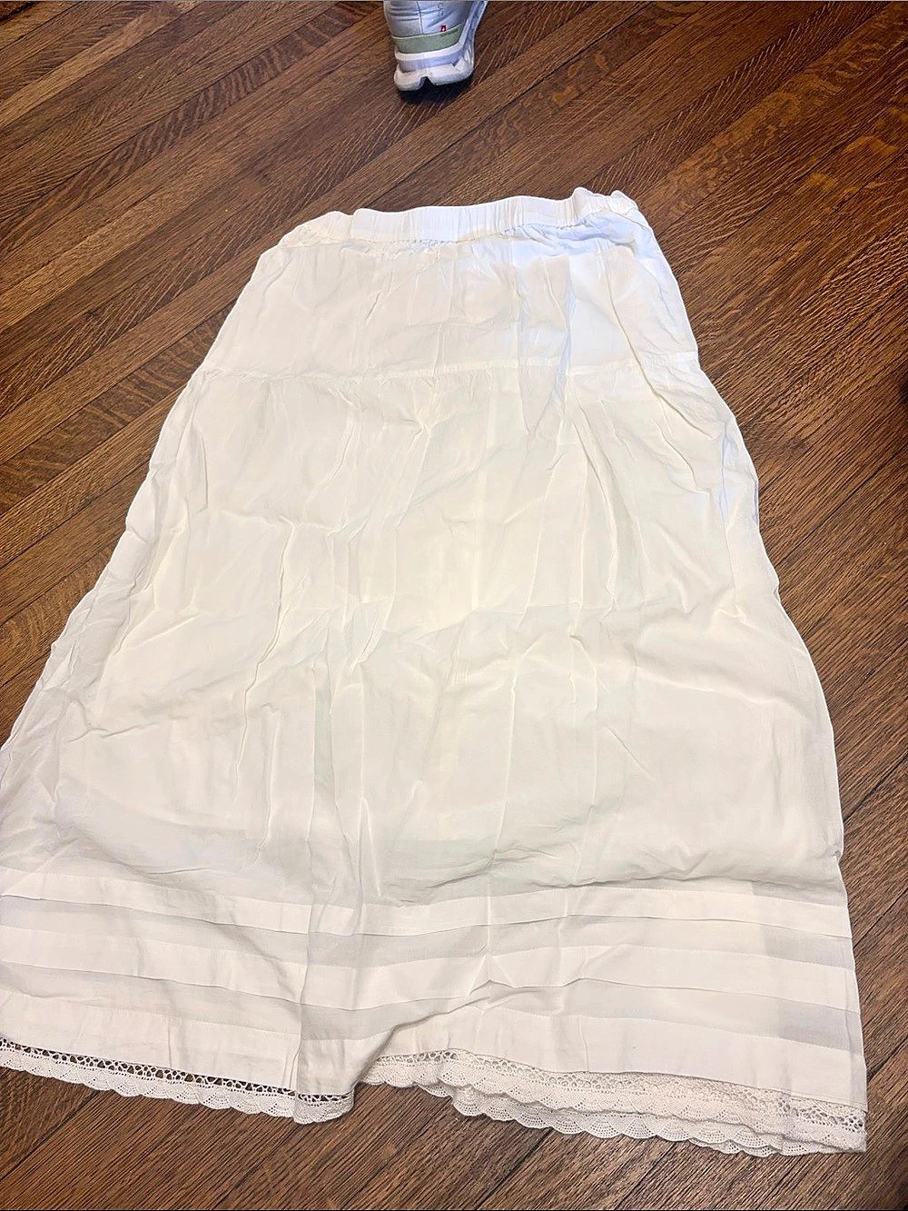 Old Navy Lace-Trim Maxi Skirt White Size Large